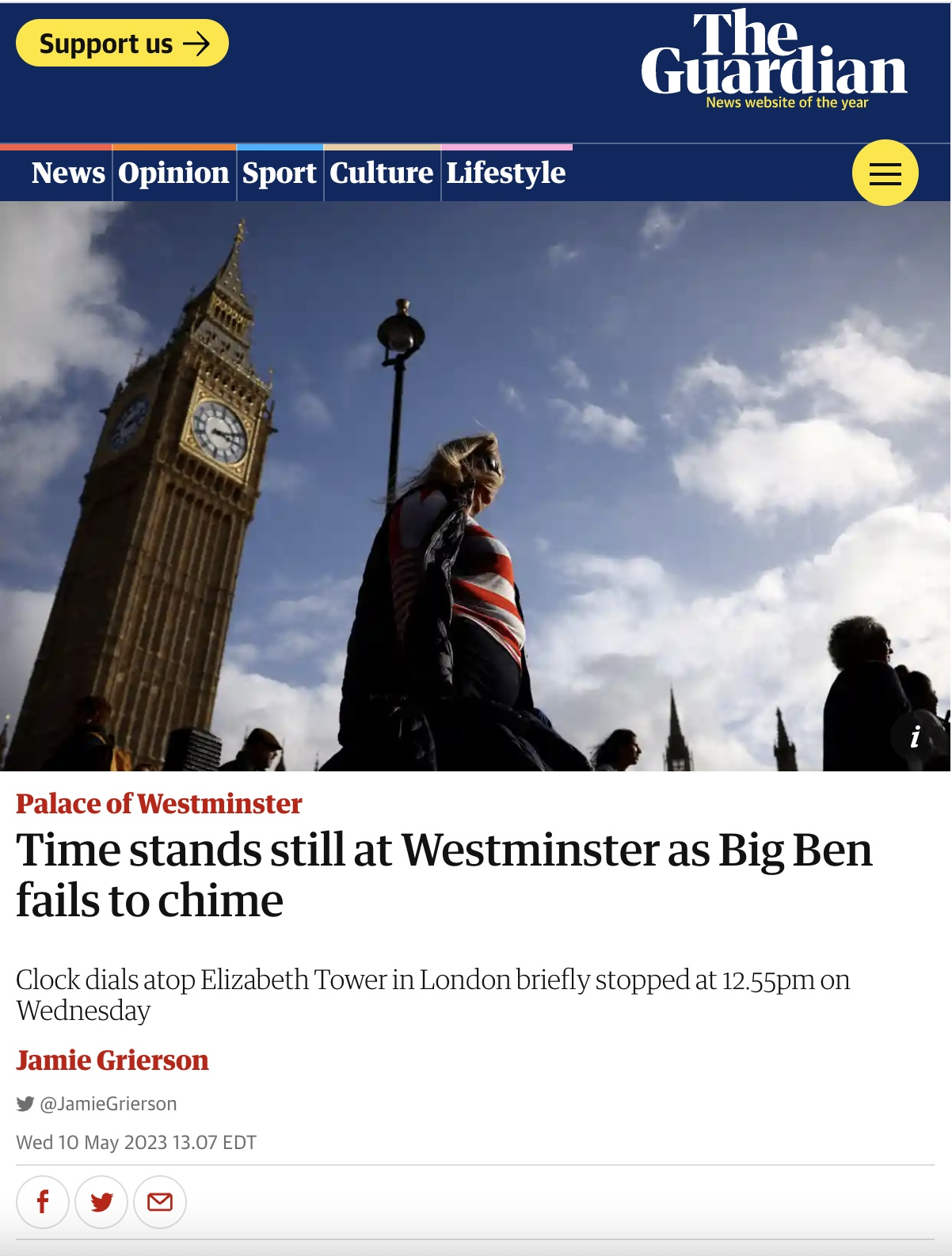 AMP-Seite von The Guardian