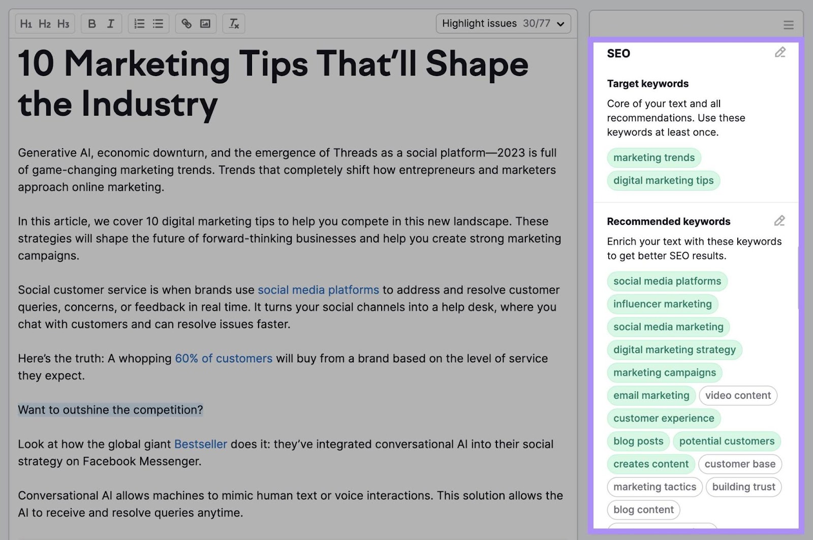 Recomendaciones sobre cómo mejorar las señales SEO de tu contenido