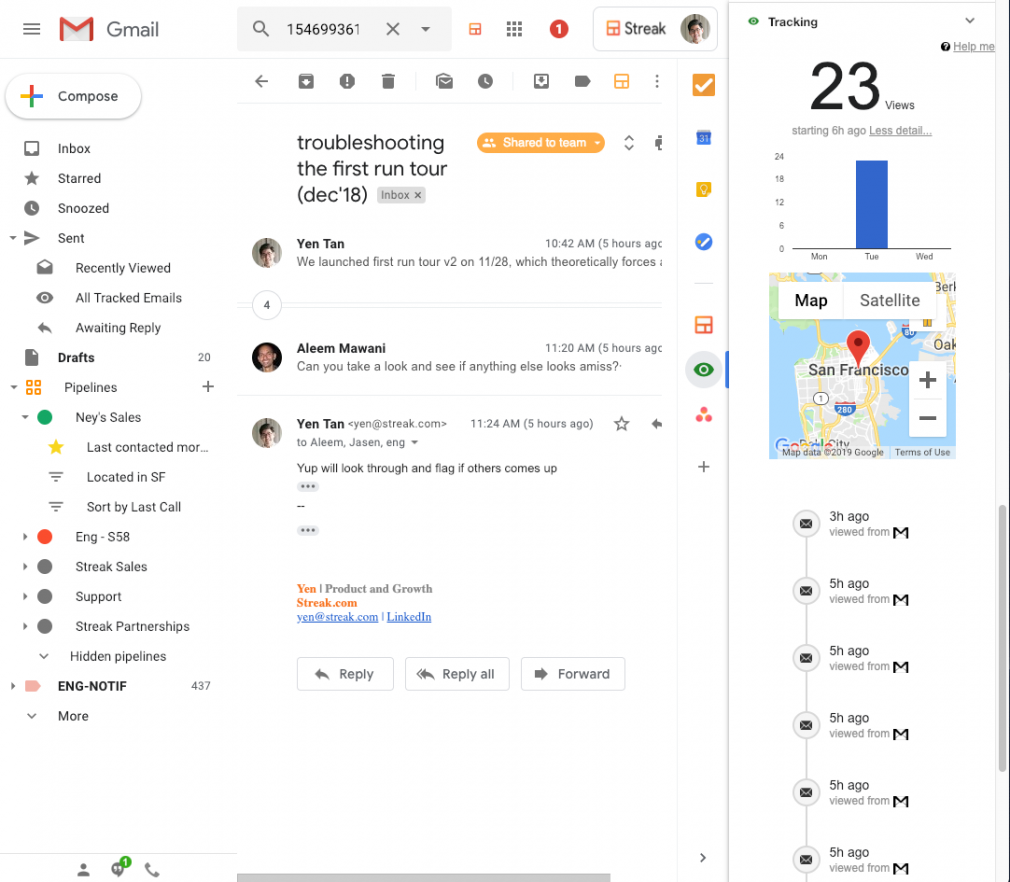 Streak - ferramenta de link building