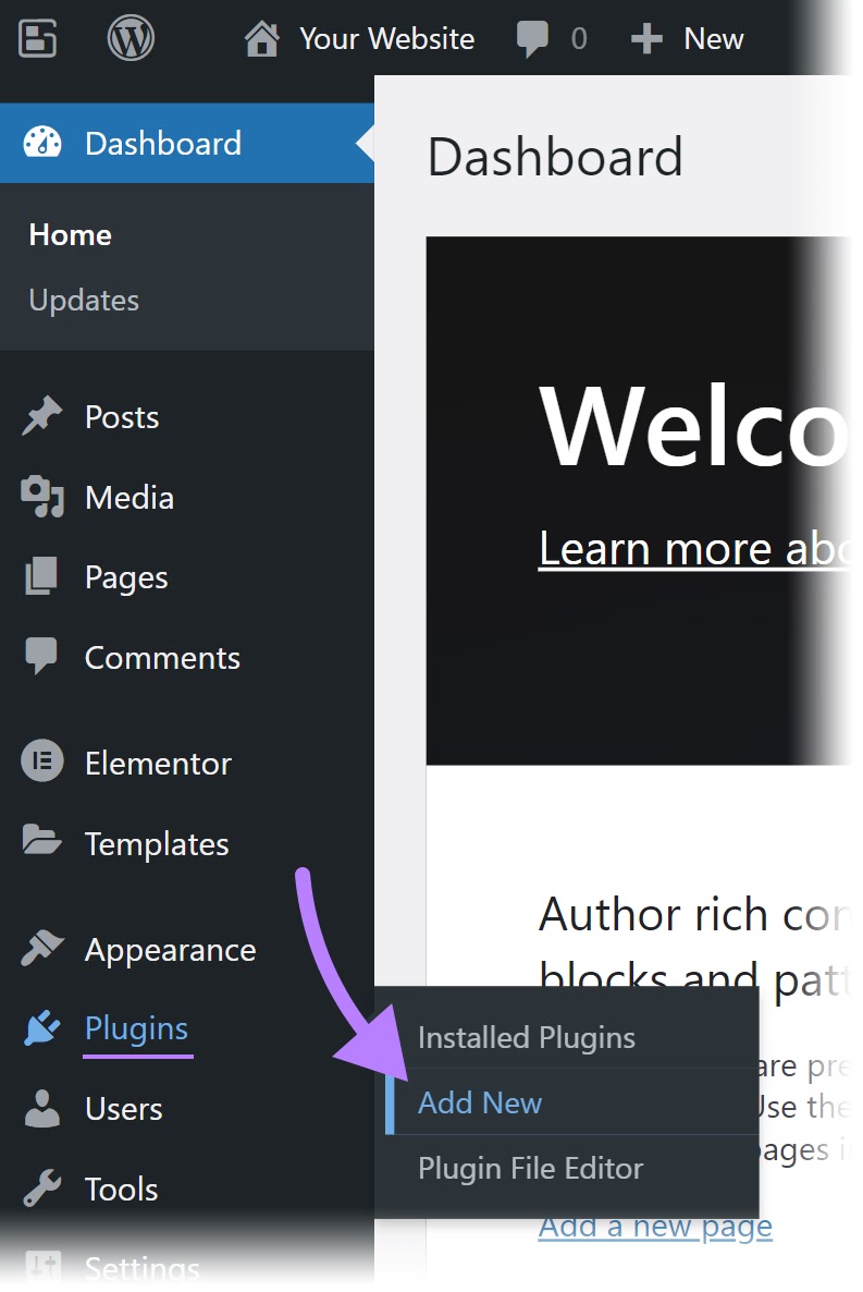 Añadir un nuevo plugin a un sitio WordPress