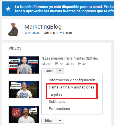 Cómo hacer un call to action para video contenidos - Tarjeta o pantalla final