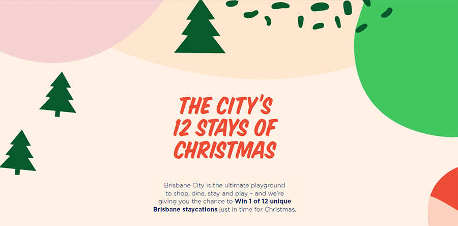 Página del concurso de Navidad de la ciudad de Brisbane