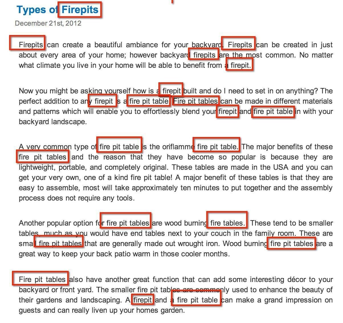 Exemplo de keyword stuffinf