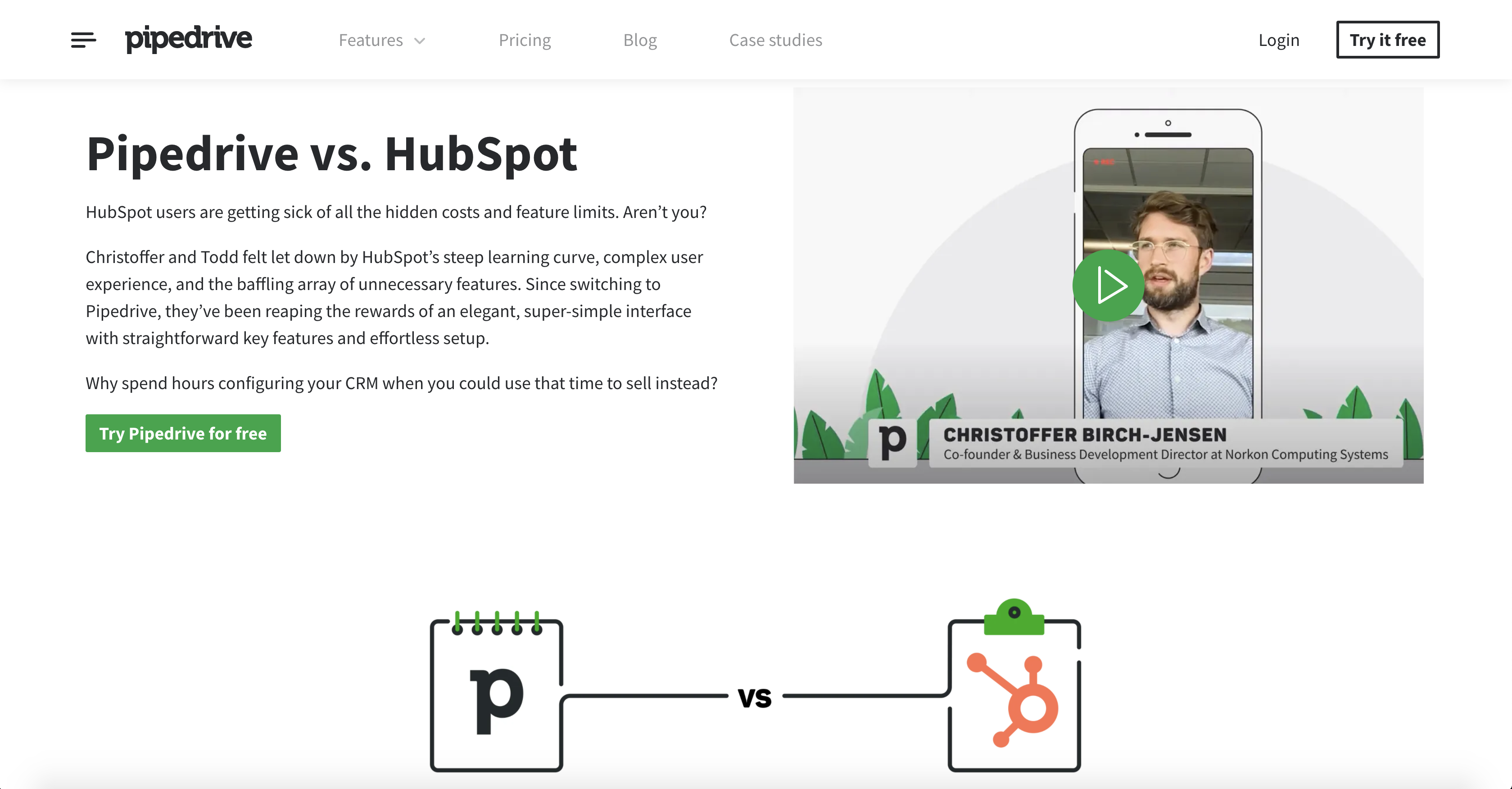 pipedrive vs. hubspot
