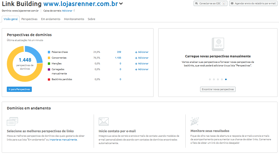 ferramenta link building da semrush